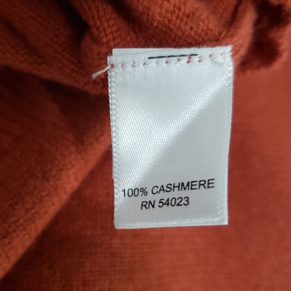 Banana Republic Mens 100% Cashmere V-Neck Sweater Orange Large - Picture 5 of 10